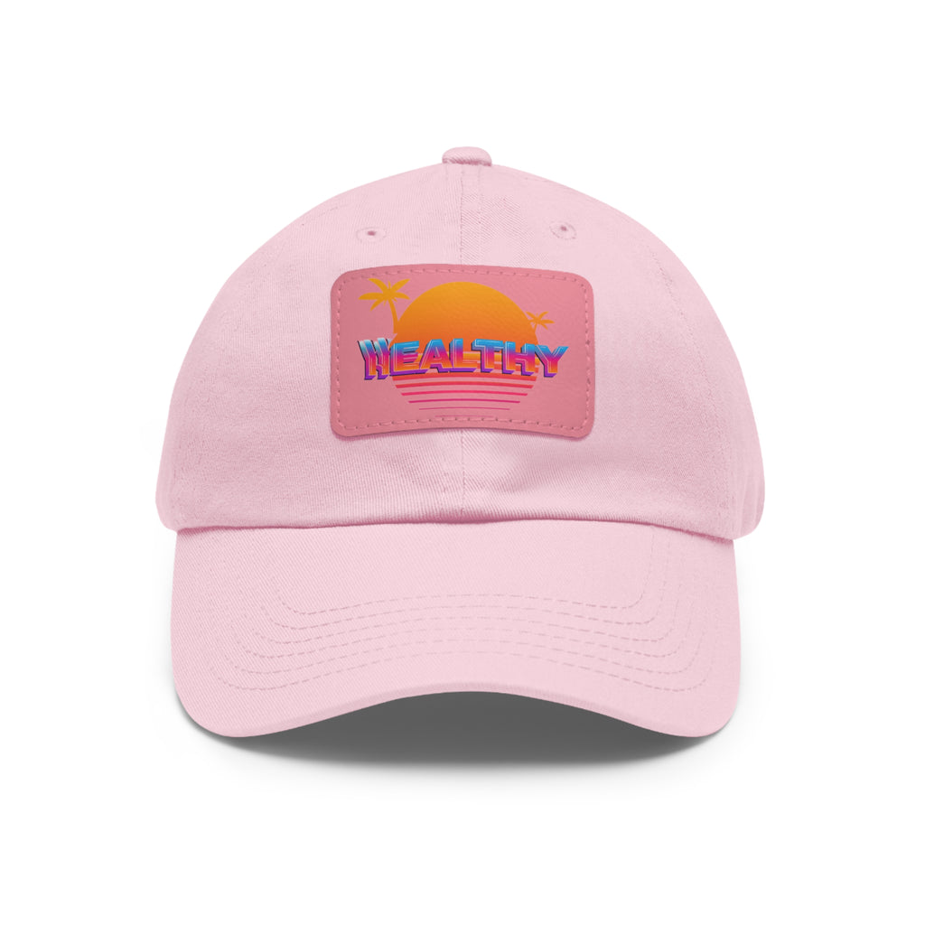 WHEALTHY Dad Hat with Leather Patch (Rectangle)