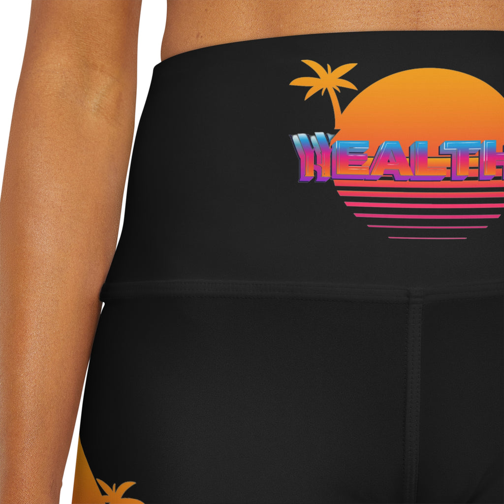 High Waisted Yoga Shorts (AOP)
