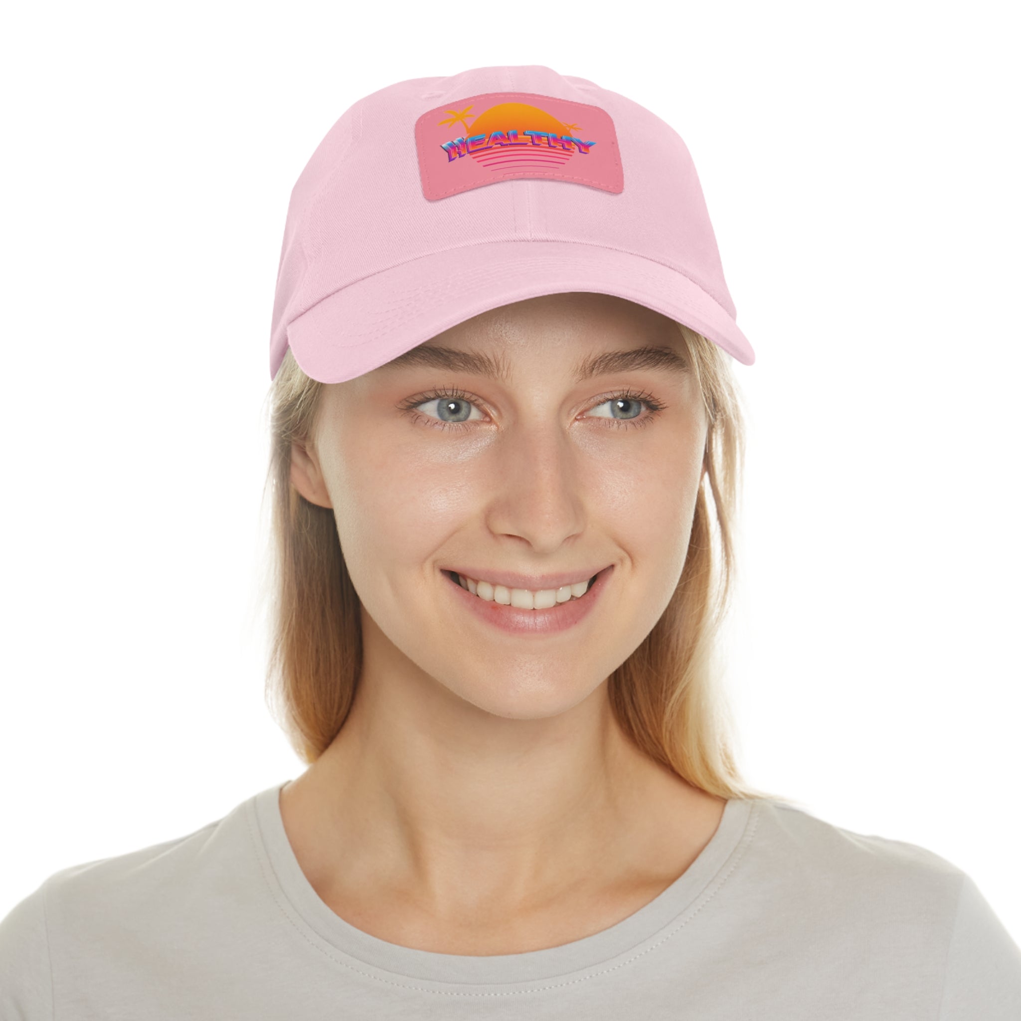 WHEALTHY Dad Hat with Leather Patch (Rectangle)