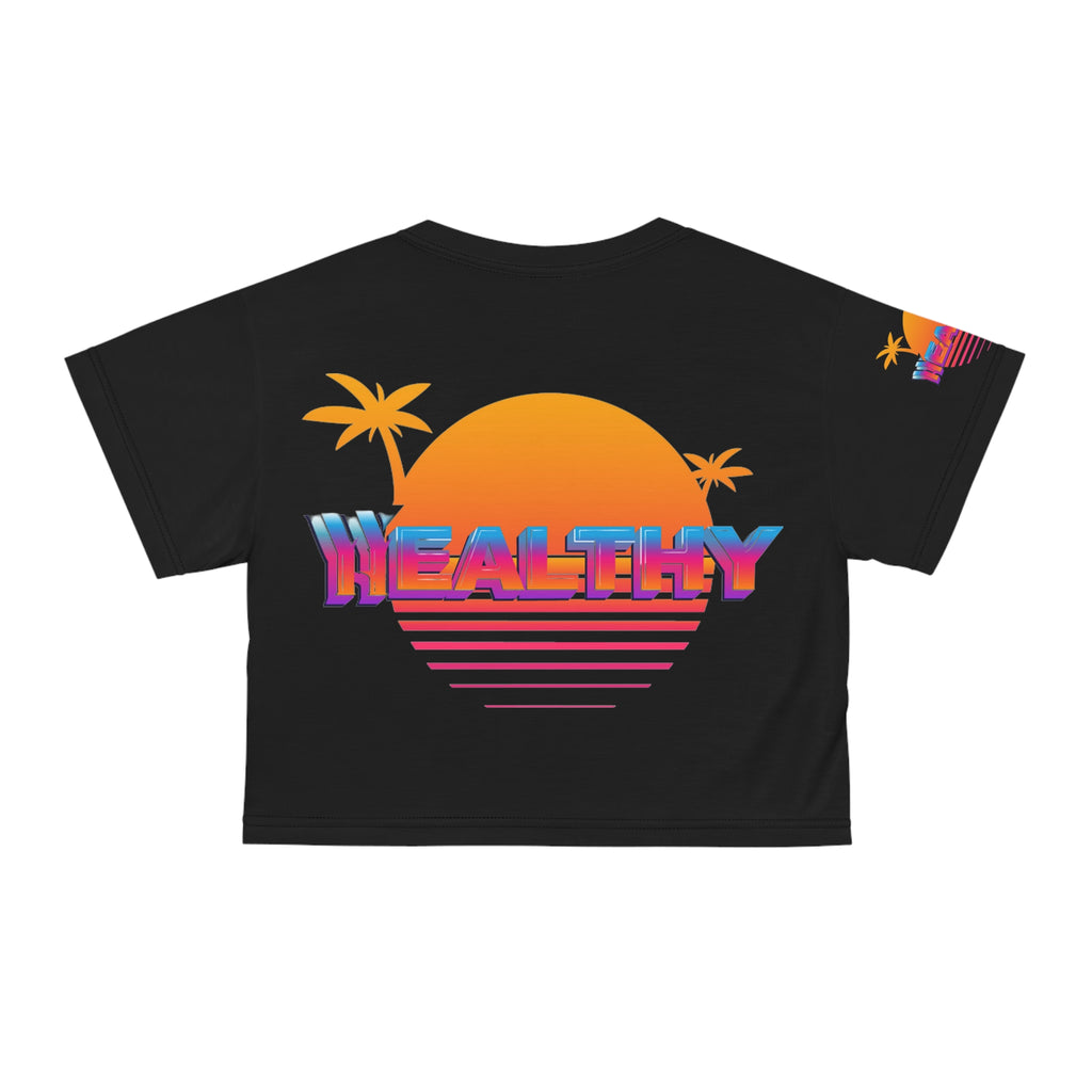 WHEALTHY Collection Female Crop Tee (Double Logo)