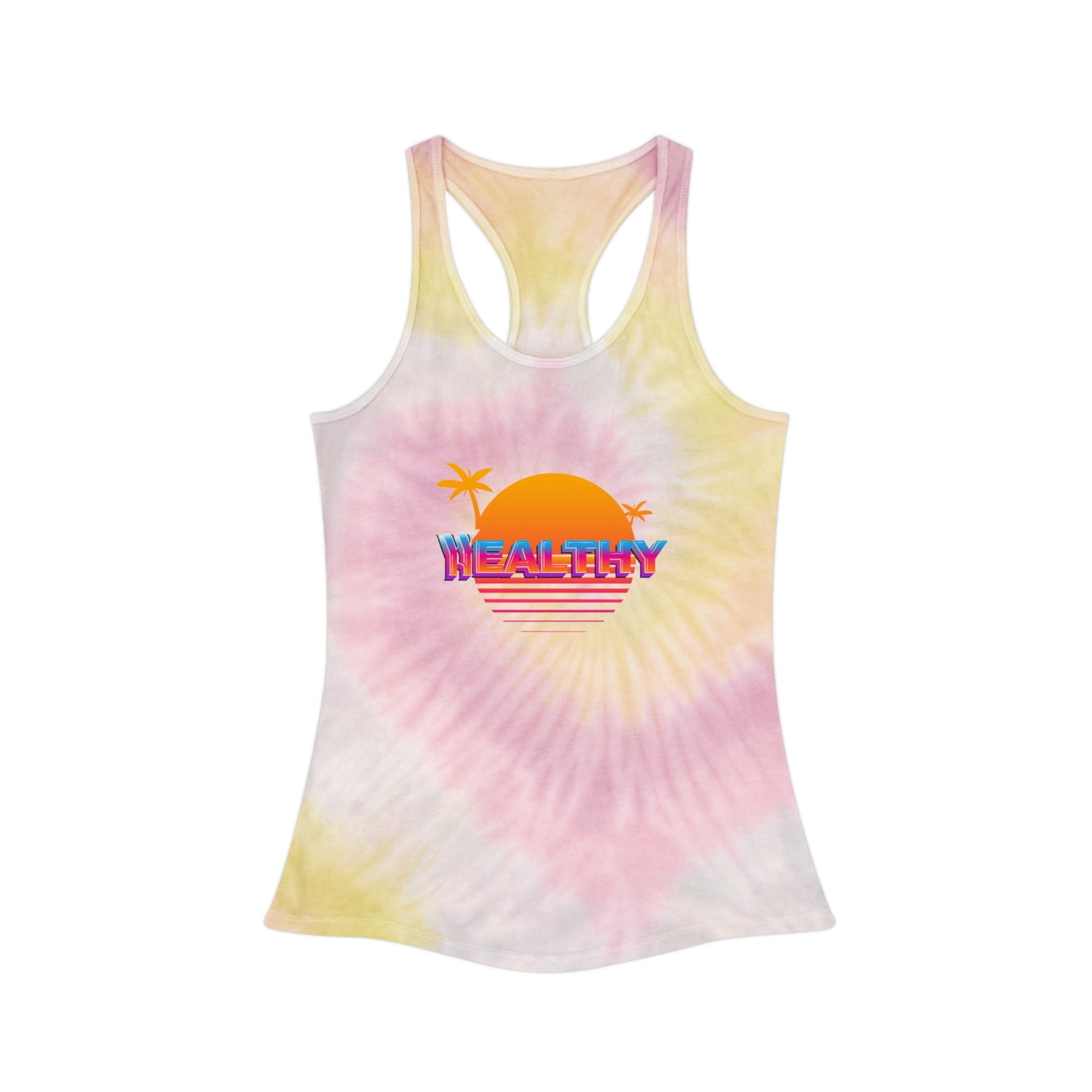 WHEALTHY Collection Women's Tie Dye Racerback Tank Top