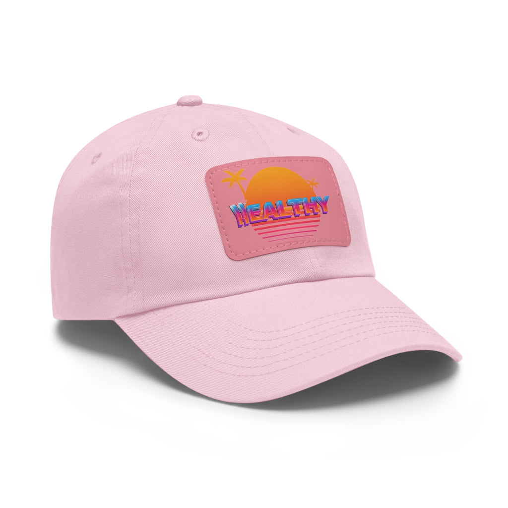 WHEALTHY Dad Hat with Leather Patch (Rectangle)