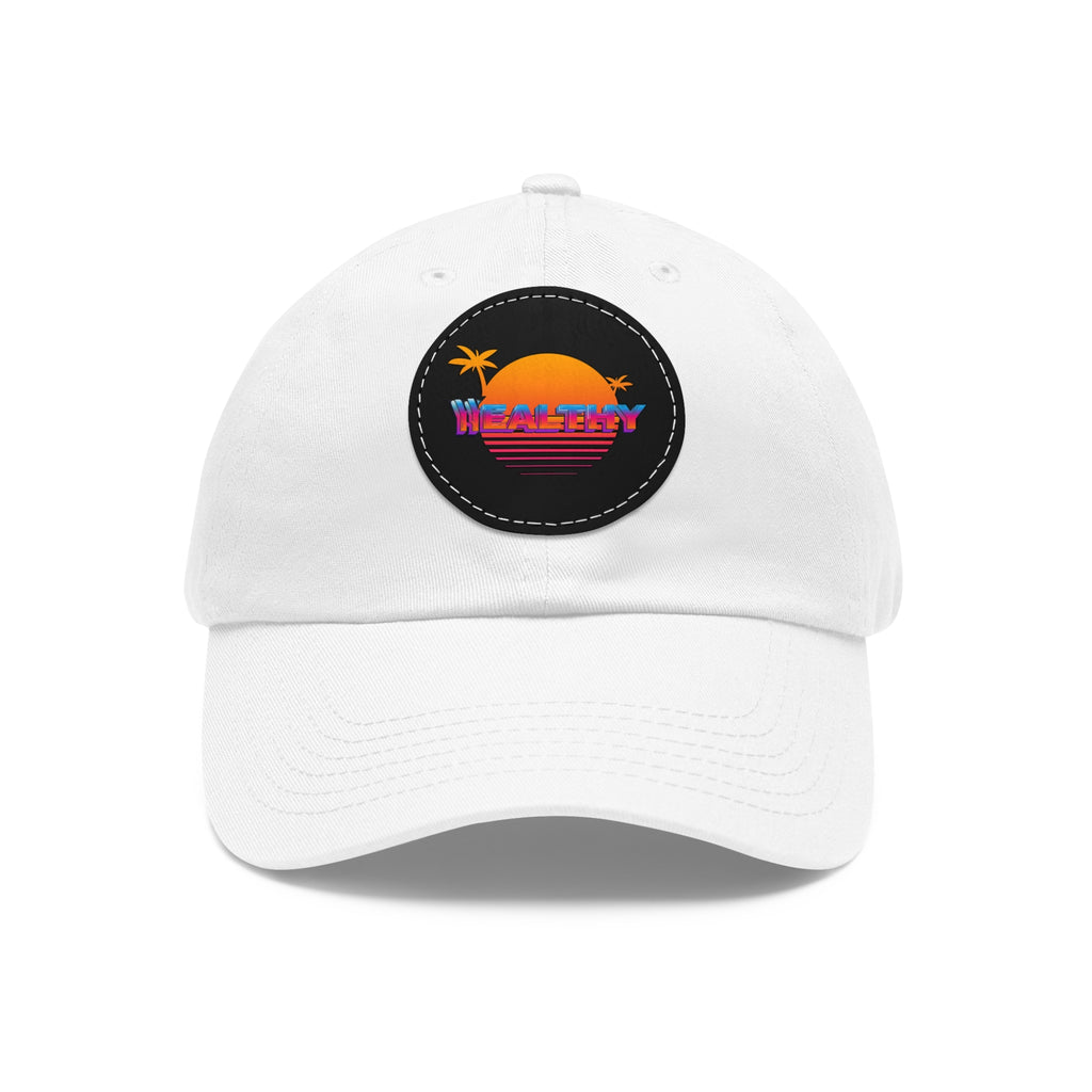 WHEALTHY Dad Hat with Leather Patch (Round)
