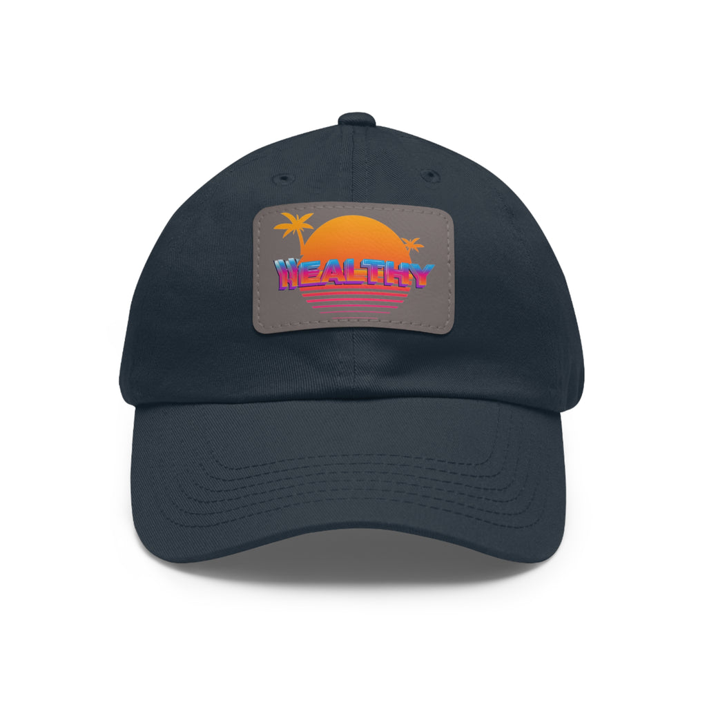 WHEALTHY Dad Hat with Leather Patch (Rectangle)
