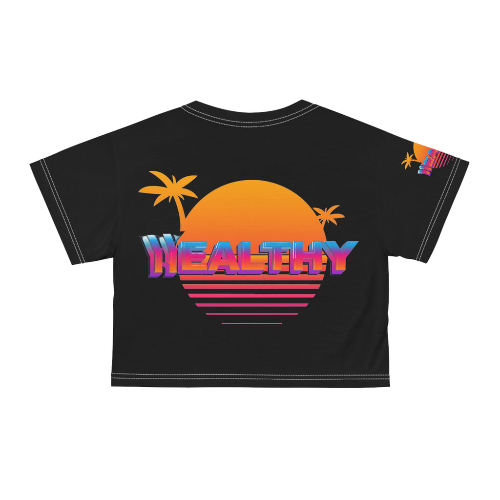 WHEALTHY Collection Female Crop Tee (Double Logo)