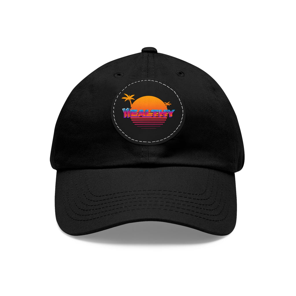 WHEALTHY Dad Hat with Leather Patch (Round)