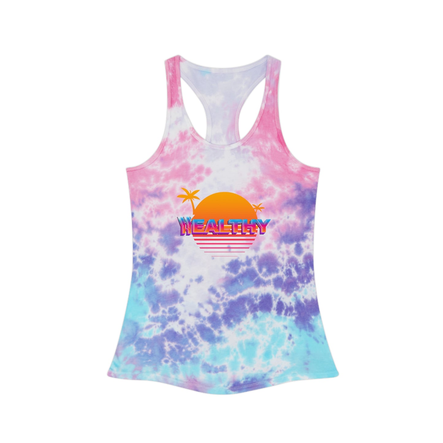 WHEALTHY Collection Women's Tie Dye Racerback Tank Top