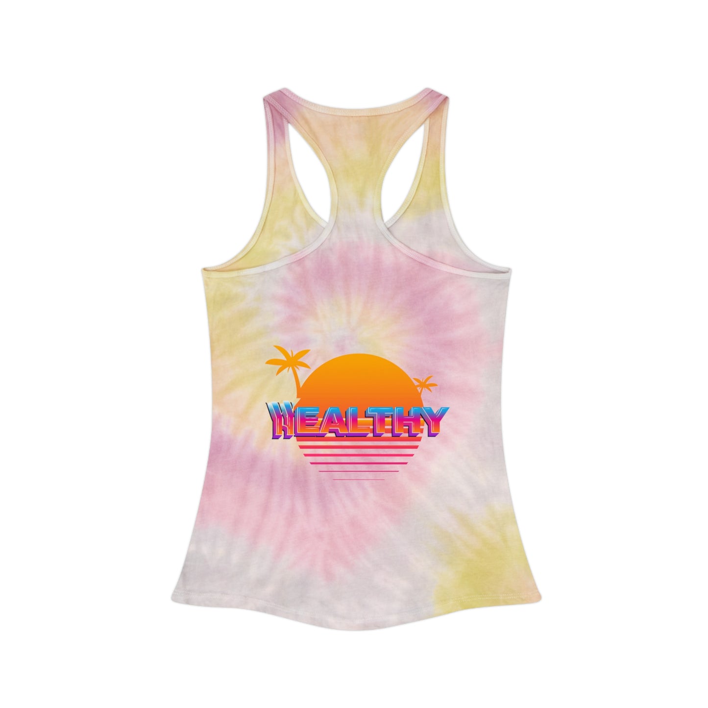 WHEALTHY Collection Women's Tie Dye Racerback Tank Top