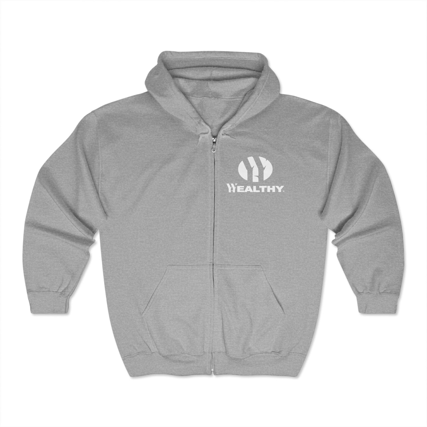 Comfortable Zip Up Hoodie by Whealthy Apparel - Unisex Hooded Sweatshirt