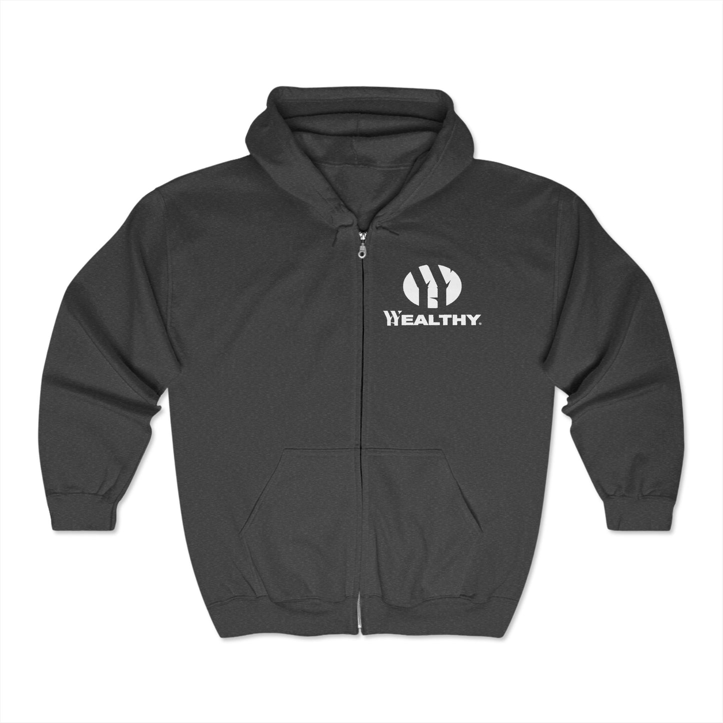 Comfortable Zip Up Hoodie by Whealthy Apparel - Unisex Hooded Sweatshirt