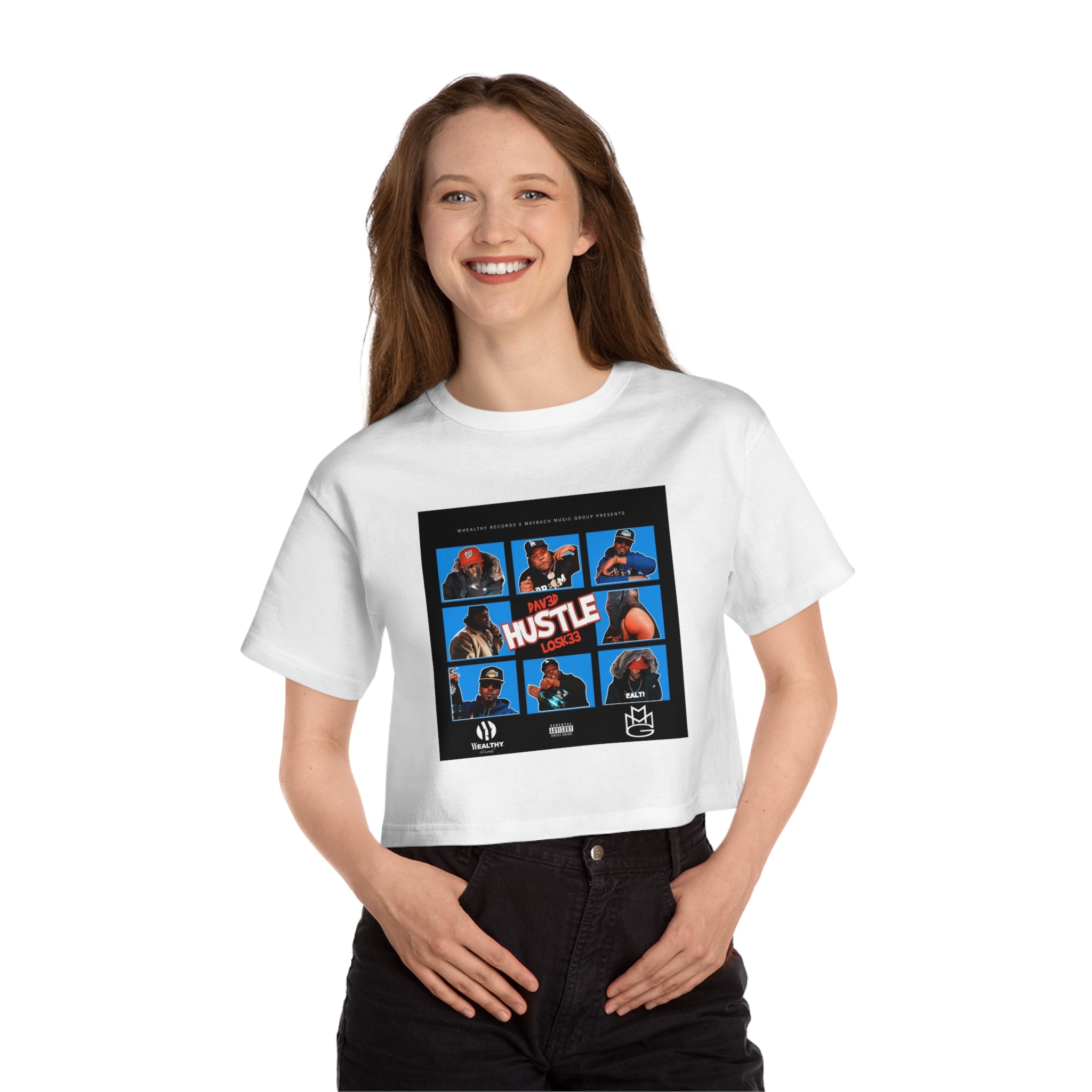 WHEALTHY "Hustle Single" Champion Women's Heritage Cropped T-Shirt