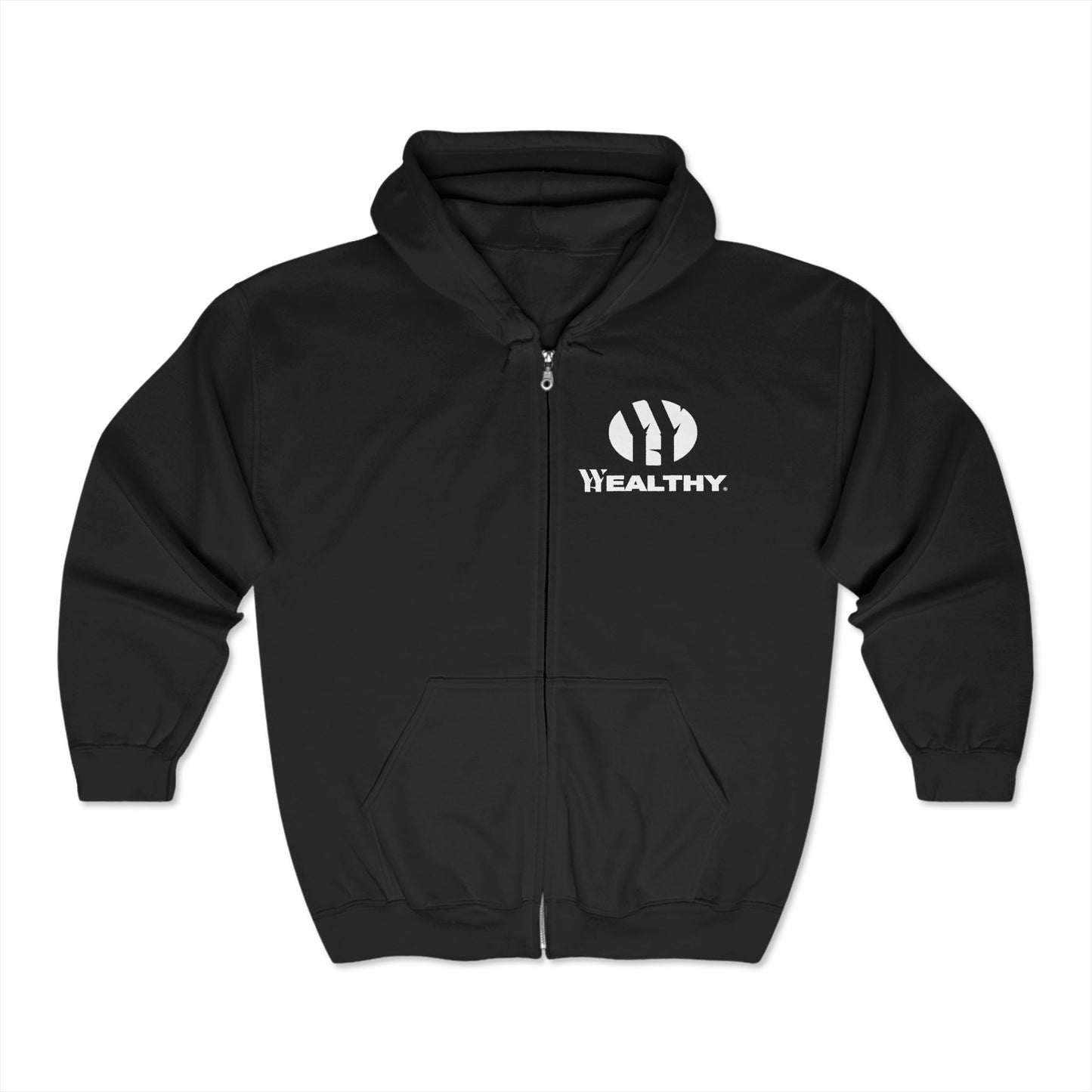 Comfortable Zip Up Hoodie by Whealthy Apparel - Unisex Hooded Sweatshirt