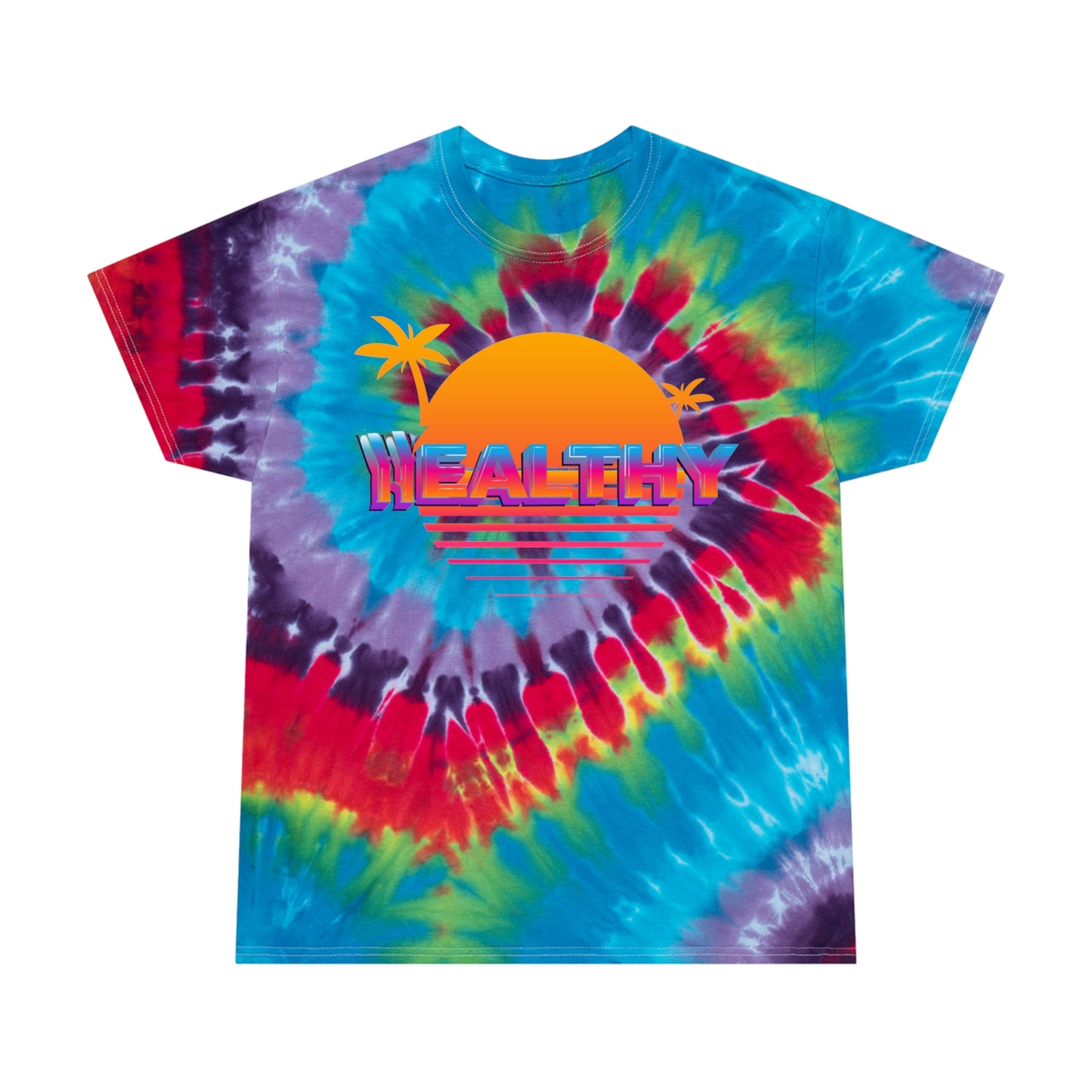 WHEALTHY Collection Mens/Unisex Tie-Dye T-Shirt, Spiral