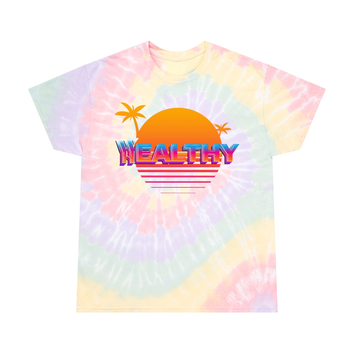 WHEALTHY Collection Mens/Unisex Tie-Dye T-Shirt, Spiral