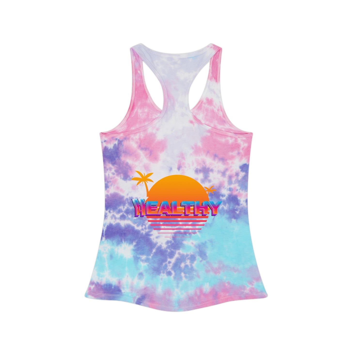 WHEALTHY Collection Women's Tie Dye Racerback Tank Top