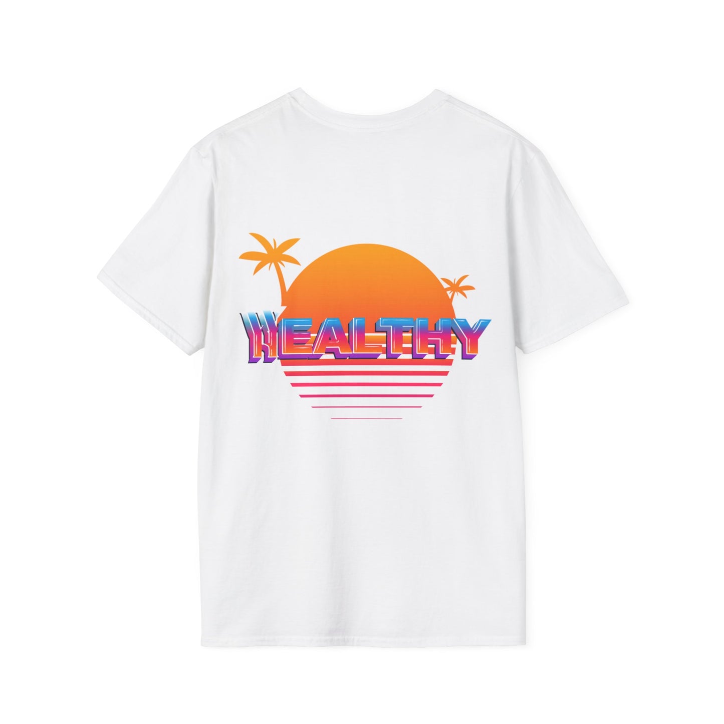 WHEALTHY Collection Mens/Unisex Softstyle T-Shirt (Double Logo)