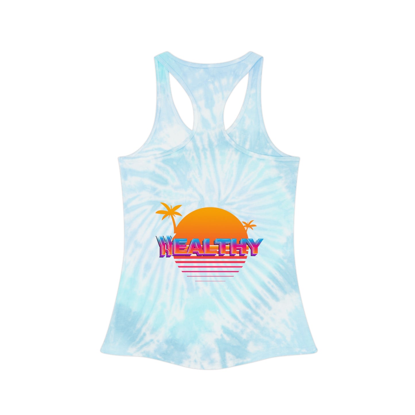 WHEALTHY Collection Women's Tie Dye Racerback Tank Top