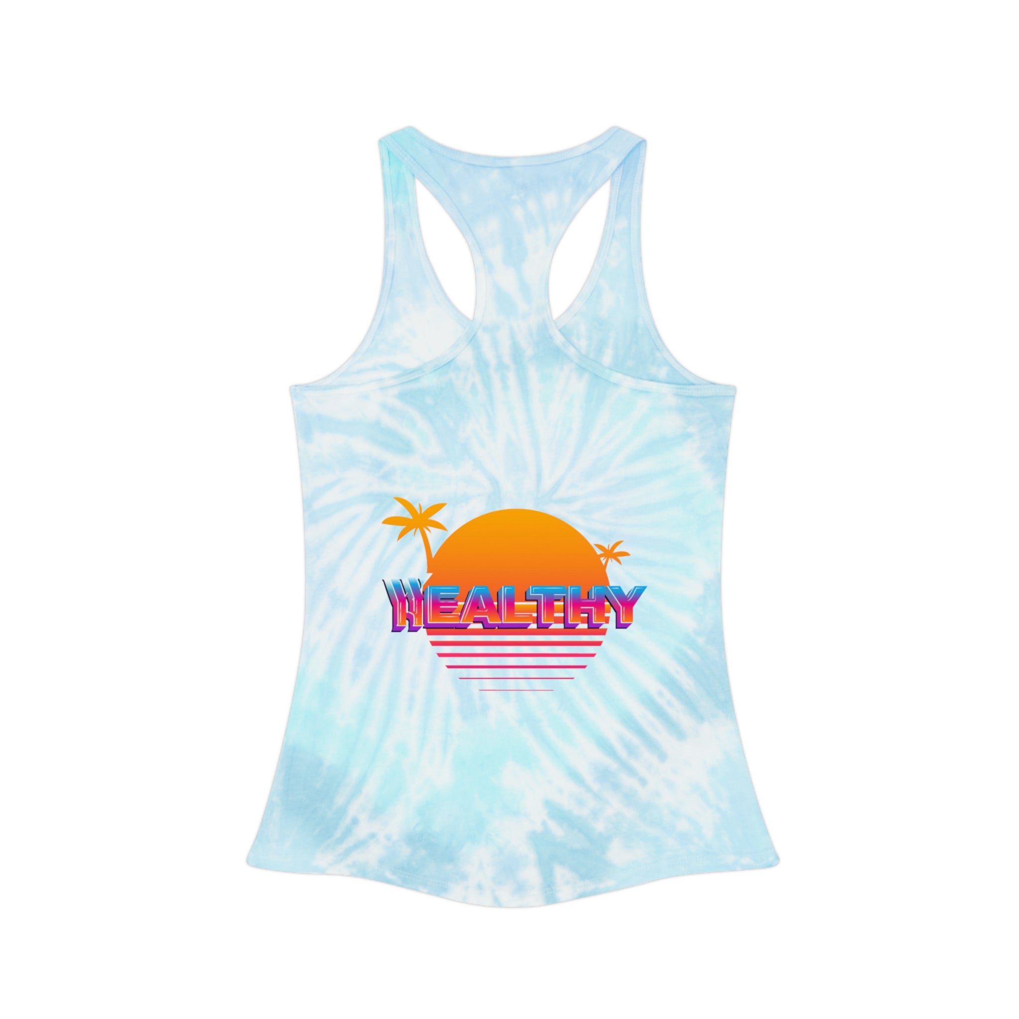 WHEALTHY Collection Women's Tie Dye Racerback Tank Top