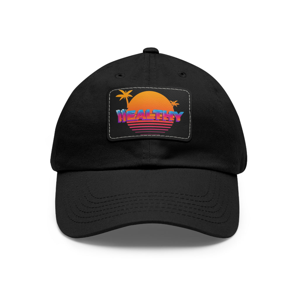 WHEALTHY Dad Hat with Leather Patch (Rectangle)