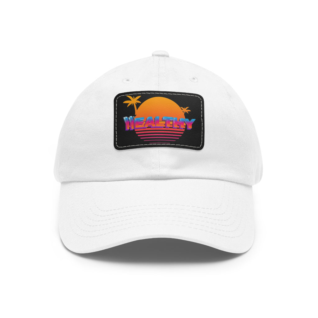 WHEALTHY Dad Hat with Leather Patch (Rectangle)