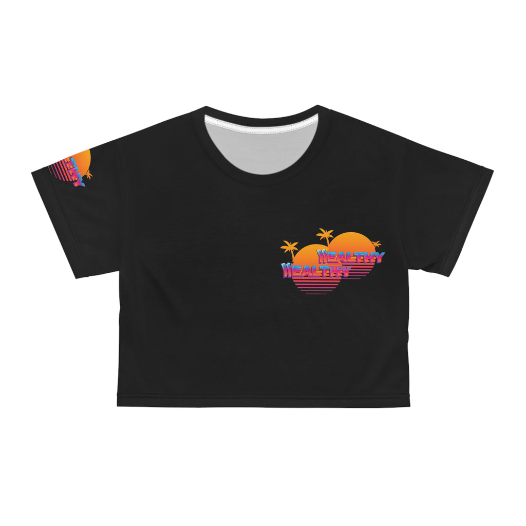 WHEALTHY Collection Female Crop Tee (Double Logo)