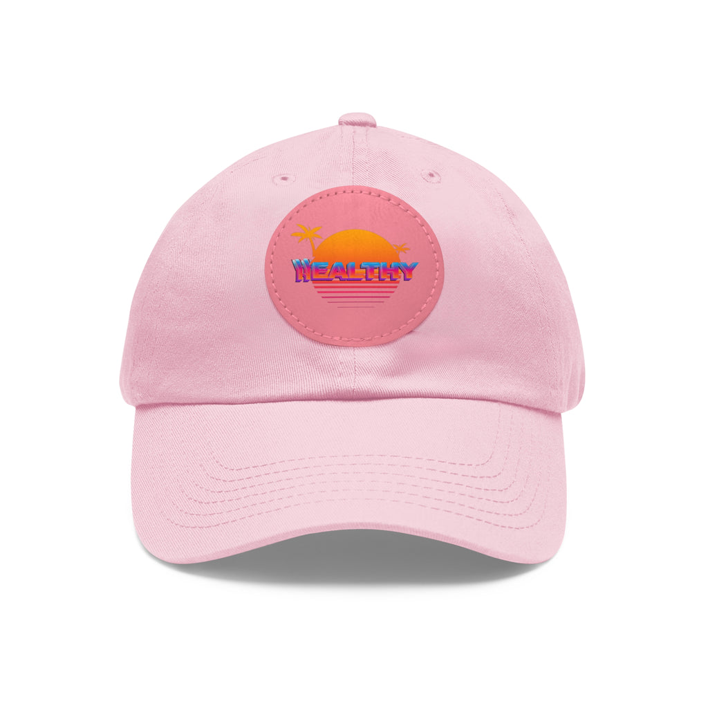 WHEALTHY Dad Hat with Leather Patch (Round)