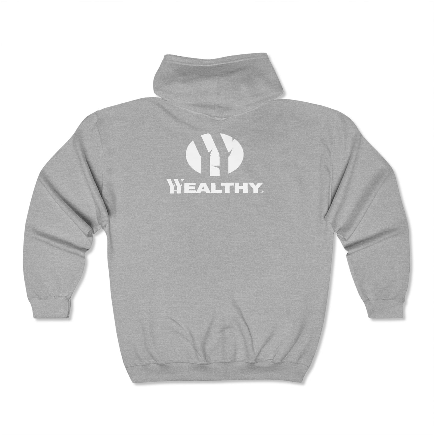 Comfortable Zip Up Hoodie by Whealthy Apparel - Unisex Hooded Sweatshirt