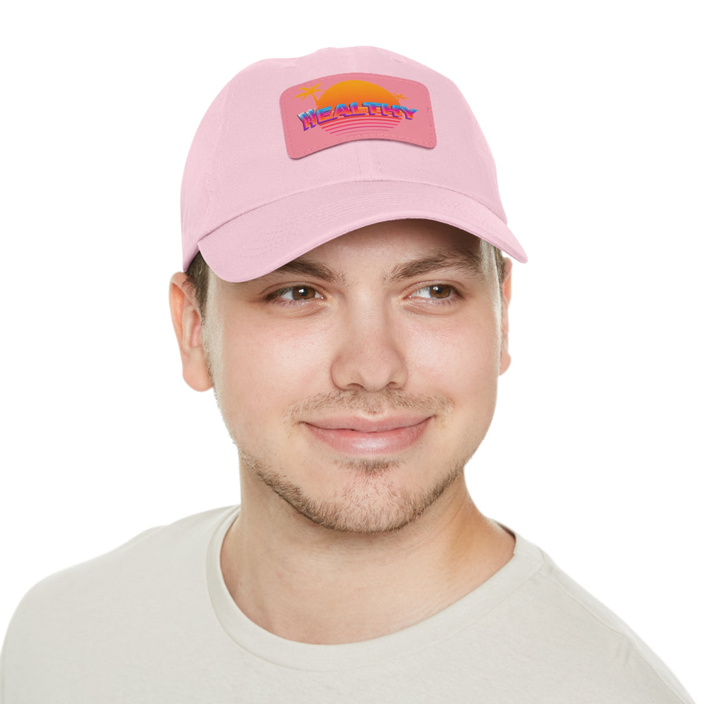 WHEALTHY Dad Hat with Leather Patch (Rectangle)