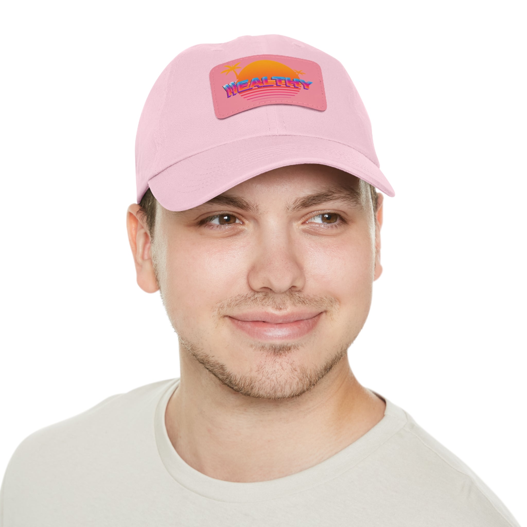 WHEALTHY Dad Hat with Leather Patch (Rectangle)