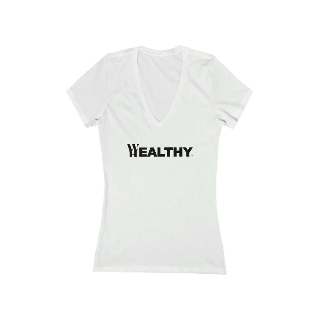 Women's Jersey Short Sleeve Deep V-Neck Tee