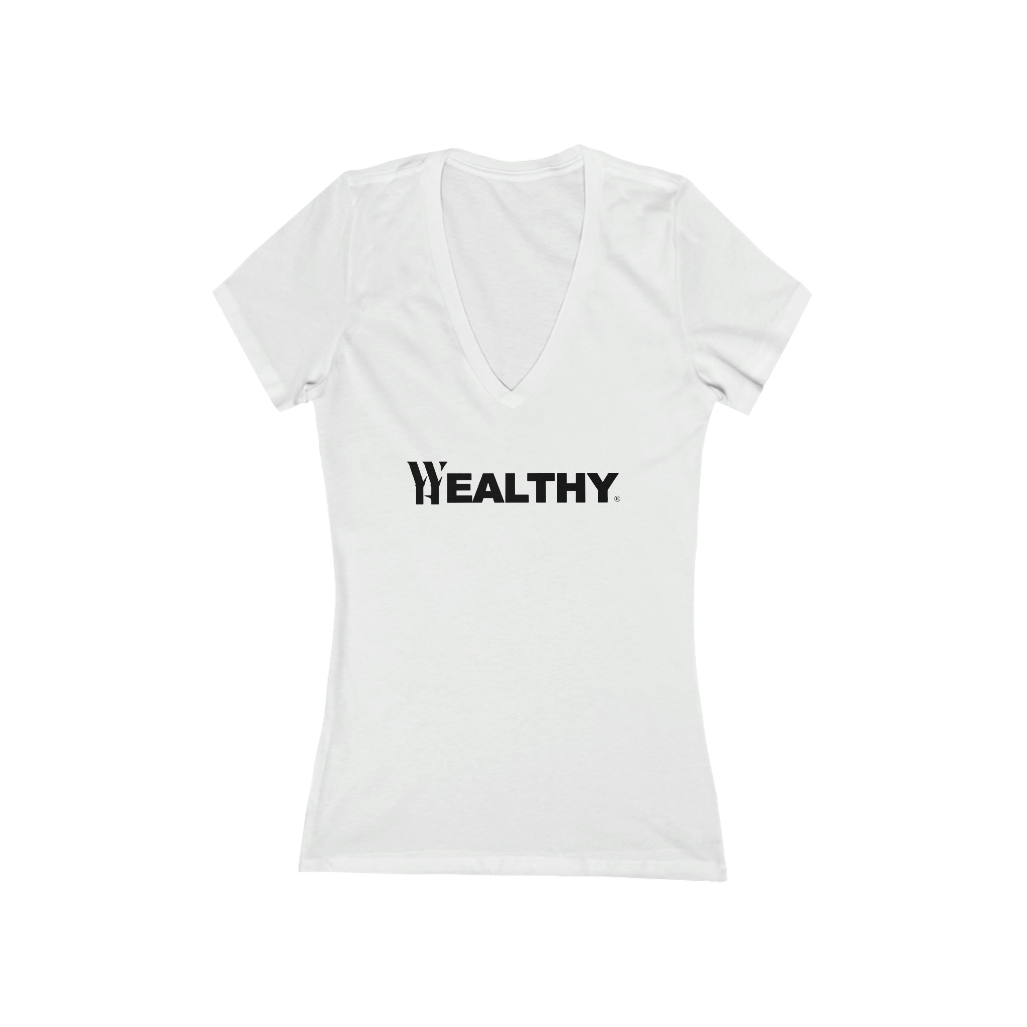 Women's Jersey Short Sleeve Deep V-Neck Tee